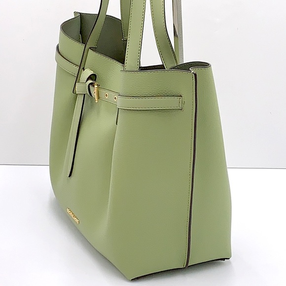 MICHAEL KORS EMILIA LARGE EAST WEST TOTE LIGHT SAGE COLOR - Picture 7 of 16